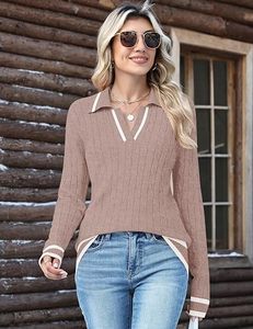 <b>Women</b> 100% Cotton <b>Cable</b> <b>Knit</b> Computer <b>Knit</b> Turtleneck <b>Sweater</b> Ribbed High Neck Long Sleeve Pullover Casual Winter <b>Sweater</b> - Product Image 4