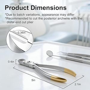 Alicates de corte distal para ortodoncia dental, de acero inoxidable, manuales, para cortar alambres de brackets, con función de seguridad. - Product Image 2