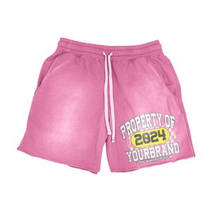 Ensemble deux pièces pour homme, couleur violette |   Sweat-shirt uni et short |   Survêtement de mode sérigraphié OEM - Product Image 3