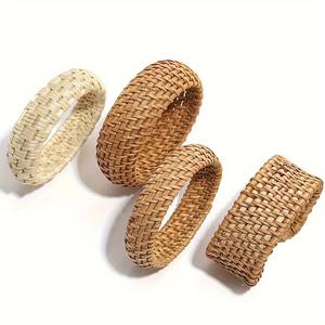 Bracelet de luxe pour femmes, bracelets en rotin faits à la main, prix d'usine, bracelets manchette. - Product Image 4