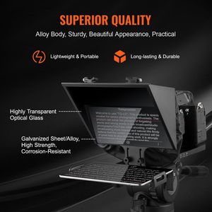 Teleprompter remoto da 13 pollici per Webcam e Smartphone apparecchiature essenziali di Live Streaming - Product Image 6