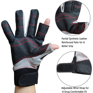 Heavy Duty Sailing <b>Gloves</b> with Enhanced Grip Palm Protection Quick Dry Breathable Fabric Adjustable Wrist Support Comfortable - Product Image 5