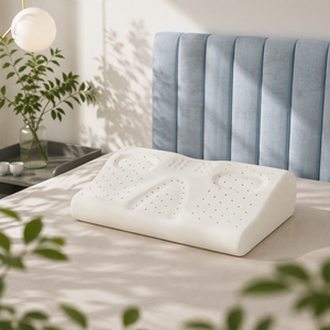 Almohada de Látex Natural Refrescante, Ergonómica, con Soporte Cervical, Transpirable, con Funda Extraíble, Diseño Moderno - Product Image 1