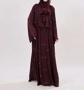 Abaya Saudí Tradicional Islámica de Alta Calidad para Mujer, Diseño Dubai, Primavera, Poliéster Transpirable, Largo hasta el Tobillo, Corte Musulmán - Product Image 6