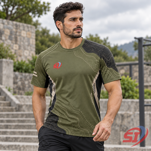 Camiseta de secado rápido para hombre, ropa deportiva personalizada que absorbe la humedad, camiseta de entrenamiento - Product Image 3