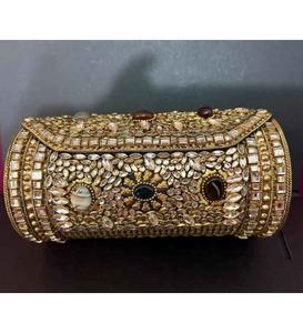 Bolso de mano redondo de metal con diseño de mosaico para mujer, ideal para la playa en verano, bolso tipo clutch, cartera para damas, de proveedor indio. - Product Image 1