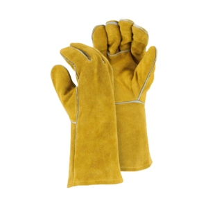 High Quality Premium Cowhide Split Leather Welding Gloves Industrial Safety Spark Heat <b>Fire</b> Proof Anti-Cut Hand Protection - Product Image 1