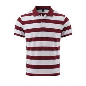 Toile unie bordeaux et blanche personnalisée pour chemise à manches courtes, respirante, séchage rapide, pour le bureau, le golf, vente en gros - Product Image 1