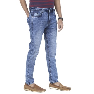 Pantalones vaqueros lavados transpirables para hombre, novedad en pantalones ajustados de algodón/LICRA informales, venta al por mayor, diseño personalizado de alta calidad OEM - Product Image 1