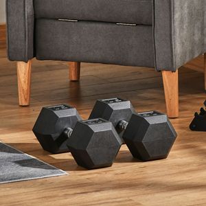 Set di 2 manubri esagonali da 50 libbre con impugnature antiscivolo e antirotolamento, pesi per esercizi fitness per uomo e donna - Product Image 2