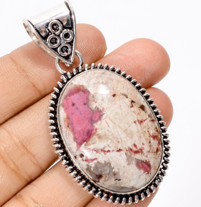 Pendentif en pierre précieuse naturelle fait main |   Pendentif en cristal d'agate Chevron |   Bijoux de guérison certifiés IGI de style bohème plaqués argent - Product Image 3