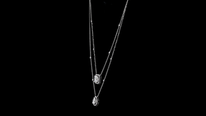 Collar con Colgante Minimalista de Doble Capa con Corte Esmeralda y Forma de Pera, con Halo de Diamantes de Laboratorio, Certificado IGI, Chapado en Oro de 18 Quilates y Rodio, para Mujer - Product Image 3