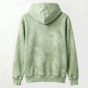 Sweat-shirts à capuche demi-zippés pour hommes, effet délavé, qualité supérieure, personnalisables (logo/couleurs), en polyester/coton, écologiques et respirants, prix OEM compétitif - Product Image 2