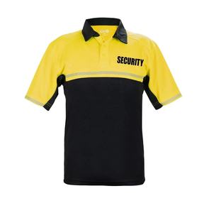 Polo de trabajo de alta visibilidad personalizado para hombre, uniforme de guardia de seguridad de ajuste regular con rayas reflectantes, certificado ANSI - Product Image 1