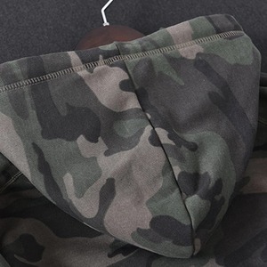Sudadera con Capucha y Cremallera para Hombre, Camuflaje, Corte Regular, Informal, de Algodón Tejido, para Otoño - Product Image 3