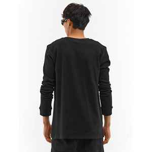 High Quality Men's Long Sleeve Breathable <b>Waffle</b> Weave High Street Style Solid Pattern Regular Fit T <b>Shirt</b> - Product Image 2