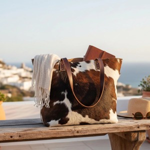 Manufacturer Hair On Cowhide Leather <b>Tote</b> <b>Bag</b> <b>Vintage</b> Large Capacity Portable Genuine Leather <b>Bag</b> - Product Image 3