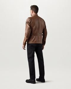 Chaqueta de Cuero Casual para Hombre, a la Moda, Corte Ajustado, Prendas Exteriores de Moda, Pedidos al por Mayor - Product Image 1