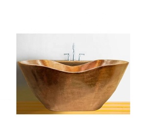 Luxury Bathroom Decor Bathtub Unique Designer Oval Shaped Heavy Bathtub Handmade Double Wall Wholesale Manufacturer Factory - Product Image 1