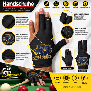 Gant de billard demi-doigts pour homme, main droite, noir, motif loup du Texas, impression par sublimation, vêtement de sport et fitness, produit phare 2026 - Product Image 4