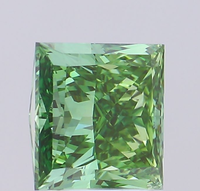 Diamante Cultivado en Laboratorio con Certificación IGI, Corte Princesa de 3.01 CT, Color Verde Intenso, Claridad VS2, 668427004, ROYAL GEMS