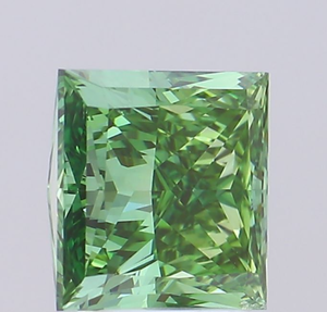Diamante Cultivado en Laboratorio con Certificación IGI, Corte Princesa de 3.01 CT, Color Verde Intenso Fantasía, Claridad VS2, CVD LG 668427004, ROYAL GEMS PARA JOYERÍA - Product Image 4
