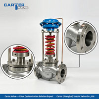 Vanne de régulation de pression auto-constituée en acier au carbone ou acier inoxydable 304/316, à bride, pour vapeur, eau, gaz, PN16 ANSI Classe 150