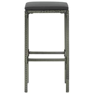 Ensemble de 2 tabourets de bar standard en acier gris - Product Image 4