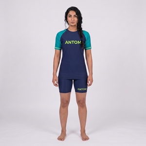 Coume 4-pack compressieshirts voor dames, ademende workout-tops met korte mouwen, hardloopyoga, sublimatieprint met ronde hals - Product Image 4
