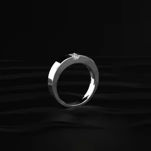 <b>Emerald</b> Cut Diamond <b>Men</b>’s Solitaire Diamond <b>Ring</b> IGI Certified Buy Direct From Indian Trusted Supplier - Product Image 4