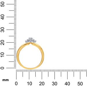 แหวนเพชร Bloomed Greenery รูปทรง Eternal Sunburst ประดับเพชรในทองคำ 18K ดีไซน์ Openwork Halo ประดับเพชร Pavé ตรงกลาง - Product Image 5