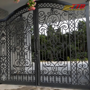 Puerta Doble de Hierro Forjado de Lujo con Detalles Ornamentales, Recubrimiento en Polvo, Color/Tamaño Personalizado para Villas, Mansiones y Propiedades Privadas - Product Image 5