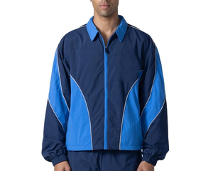 Chaqueta deportiva softshell para hombre con logotipo personalizado OEM, ribetes reflectantes, bordados, cierre de cremallera, cortavientos. - Product Image 1