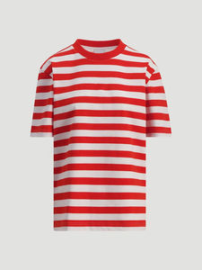 T-shirt de mode en gros pour hommes, 100 % coton, 230 grammes, col rond, épaules tombantes, coupe ample oversize avec poche - Product Image 5