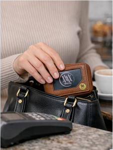 WRIZA Bi Fold Zipper Card <b>Holder</b> Genuine Leather with RFID Protection Slim <b>Wallet</b> with 10 Card Slots for Men and Women - Product Image 4