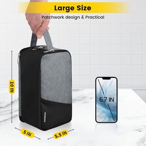 Trousse de toilette imperméable pour homme Vorspack, accessoires de salle de bain de voyage, gris, idées cadeaux - Product Image 3