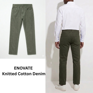 กางเกงทำงานผู้ชายผ้าฝ้ายเดนิมถักนุ่มสบาย Enovate - Product Image 2