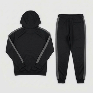 Mens Winter Polyester/Nylon Hooded Tracksuit Set Hoodie Pants Two-Piece Streetwear Fashion Casual Sportswear - Product Image 2