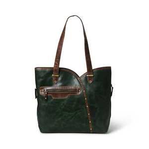 Sac fourre-tout en cuir véritable vert émeraude pour femme, style vintage, motif bonbon, sac à main à bandoulière, fermeture éclair, résistant à l'eau - Product Image 4