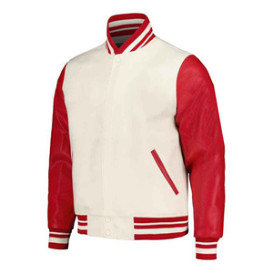2024 Latest Design OEM Custom Logo Block <b>Panel</b> Zipper Buttons Varsity Jacket Casual Wear Men's and Women Running Varsity Jackets - Product Image 5