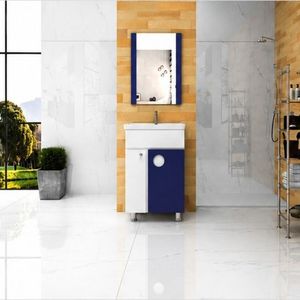 Standard Quality Modern <b>Wall</b>-Mounted Ceramic Basin Bathroom Vanity Table <b>Mirror</b> Included Eco-Friendly Water Resistant Design - Product Image 1