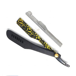 มีดโกนตรงคุณภาพสูงสำหรับโกนหนวดพร้อมด้ามจับพลาสติก - Product Image 5
