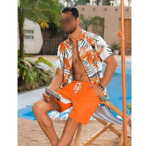 ผลิตในปากีสถาน ชุดเสื้อเชิ้ตแขนสั้นติดกระดุมและกางเกงขาสั้นสำหรับผู้ชาย ผลิตภัณฑ์คุณภาพดี ระบายอากาศได้ดี ลายพิมพ์สวยงาม ชุดเสื้อเชิ้ตฤดูร้อนสำหรับผู้ชาย - Product Image 3