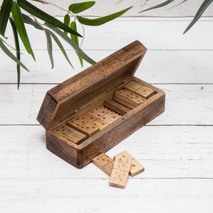 Juego de Dominó de Madera Hecho a Mano de Alta Calidad con Caja, Diseño Único, Resistente y Duradero, Acabado Premium, Precio de Mayoreo - Product Image 1