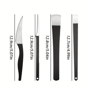 Kit de manucure et pédicure avec coupe-ongles, pince à cuticules, repousse-cuticules, éliminateur de peaux mortes, lime à ongles, kits de pédicure, soins des pieds - Product Image 1