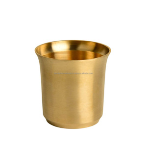 Diseño Cutwork con diseño de borde, pulido de vidrio para beber de latón y vidrio de agua de Material de latón con acabado dorado - Product Image 6