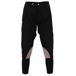 Pantalones de entrenamiento para jockey de carreras de caballos, pantalones de carreras de pista, poliéster, spandex y cuero PU, negro, agarre cómodo para el asiento - Product Image 1