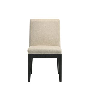 Juego de 2 Sillas de Comedor Froja en Tela Beige y Acabado Negro - Product Image 4