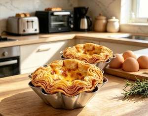 Moule à pâtisserie classique en métal cannelé de 24 cm pour brioches et pains faits maison, bonne performance de démoulage. - Product Image 3