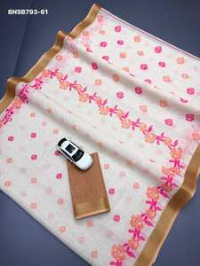 Ensemble Saree et Blouse en Lin Doux à Imprimé Numérique, Design Evergreen, Idéal pour les Fêtes – Fournisseur et Exportateur Mondial Saree Love - Product Image 4